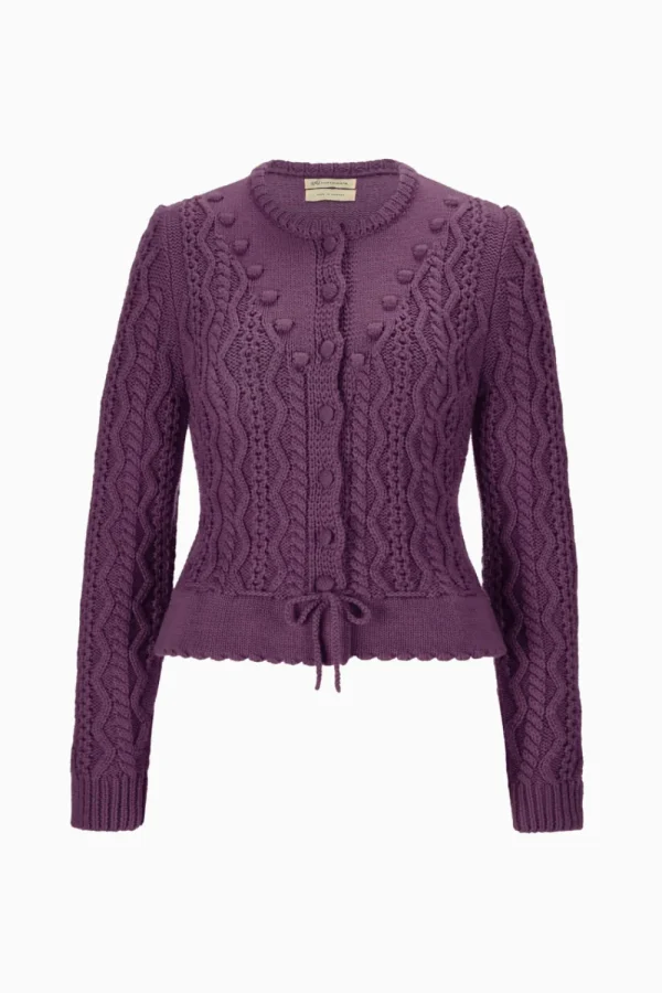 Strick^Gottseidank Damenstrickjacke Lene midnight lilac