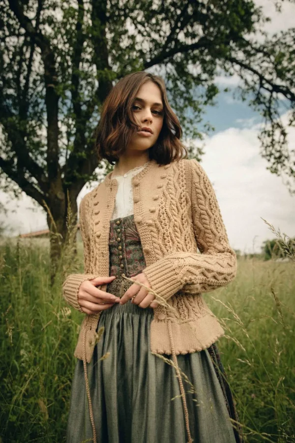 Strick^Gottseidank Damenstrickjacke Lene camel