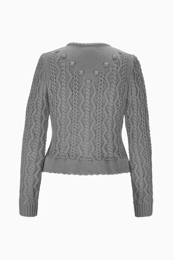Strick^Gottseidank Damenstrickjacke Lene zinngrau