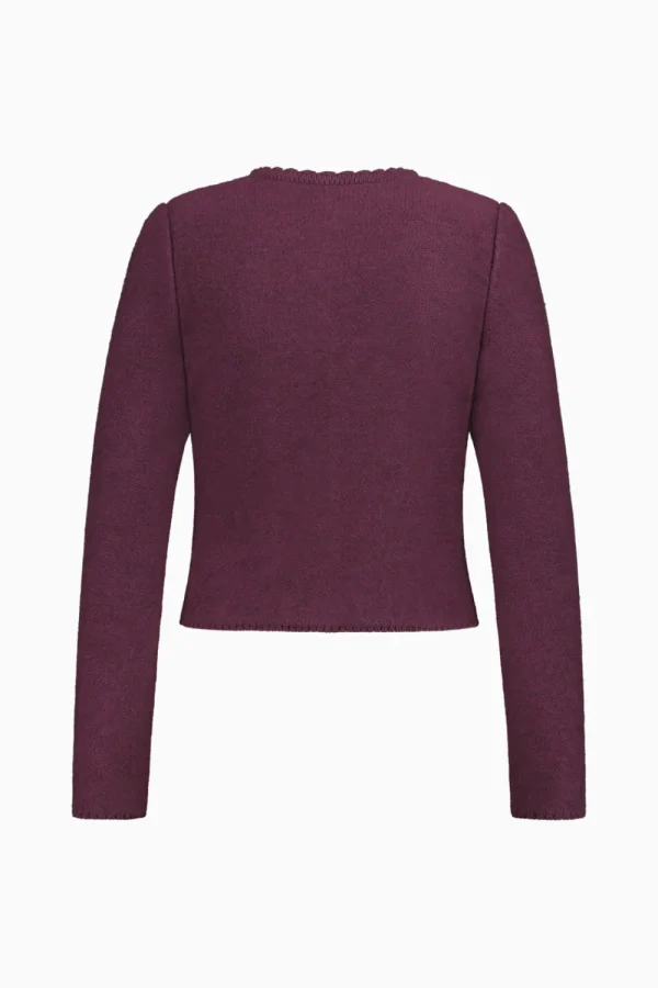 Strick^Gottseidank Damenstrickjacke Mirl beere