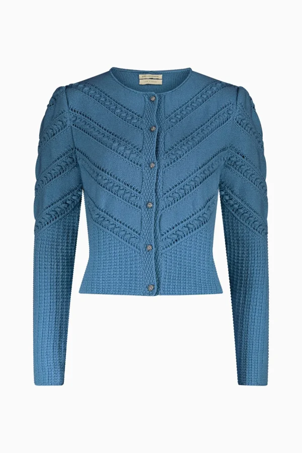 Strick^Gottseidank Damenstrickjacke Ophelia ägäischblau