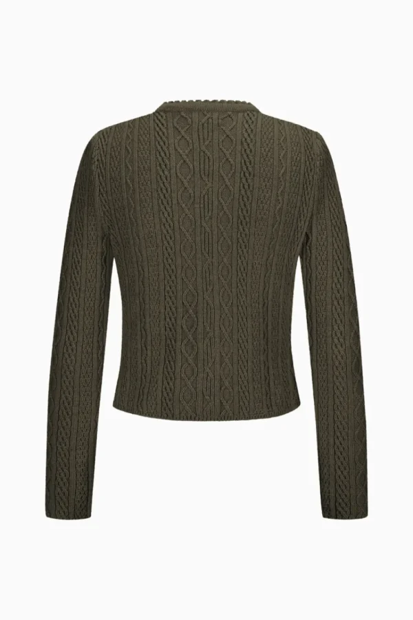 Strick^Gottseidank Damenstrickjacke Sophia olivbraun