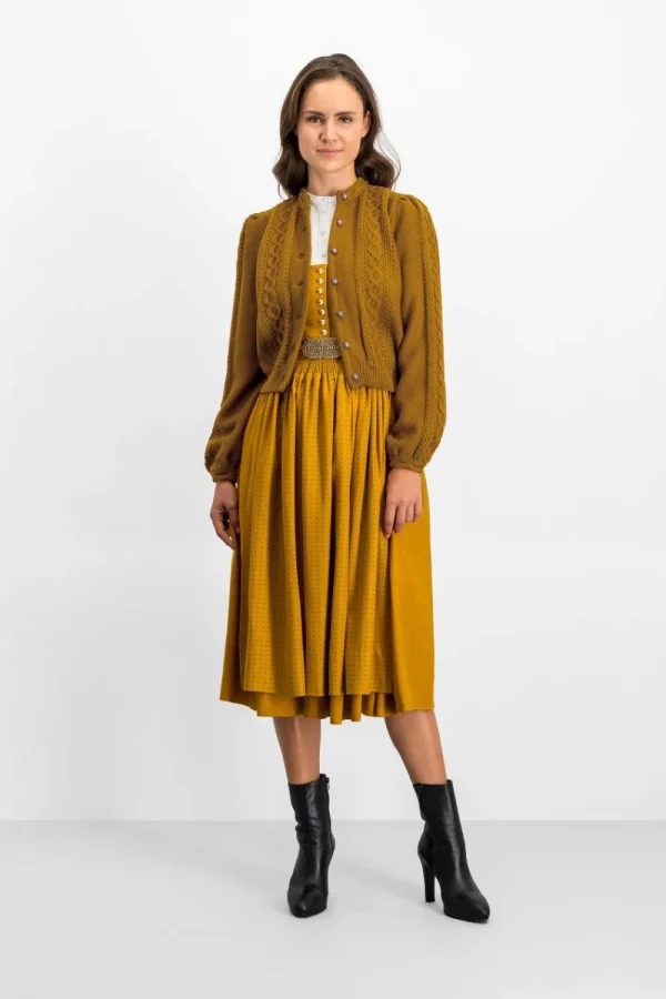 Strick^Gottseidank Damenstrickjacke Ulla messing