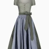 Dirndl^Gottseidank Dirndl Hanne grey green