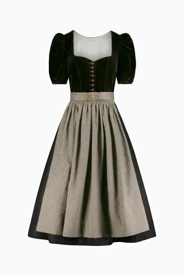 Dirndl^Gottseidank Dirndl Lina bronzegrün