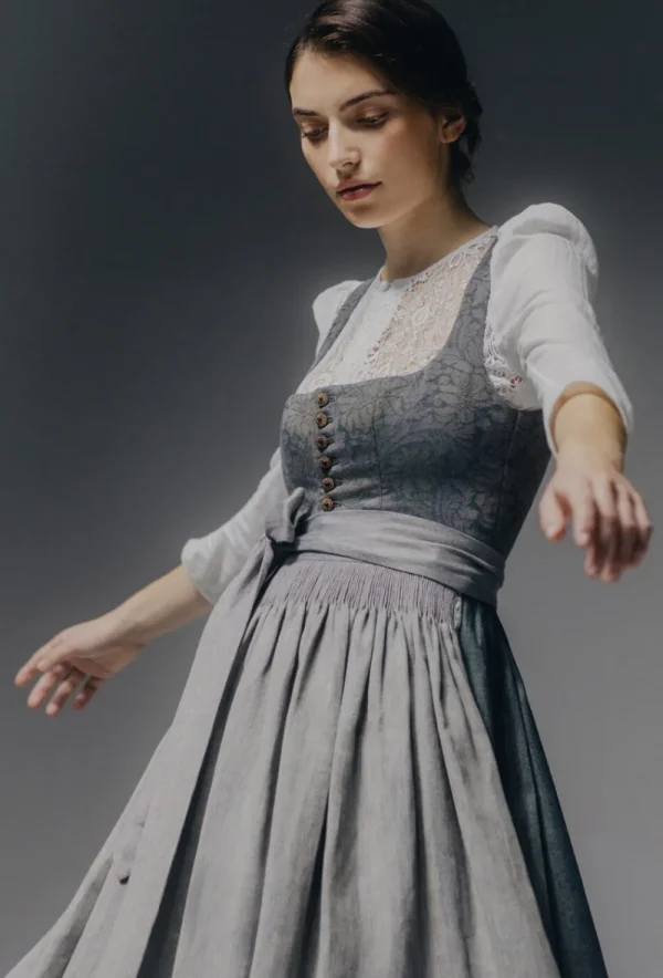Dirndl^Gottseidank Dirndl Monika nebelblau