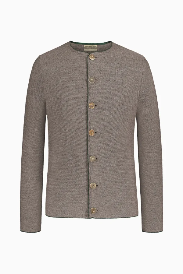 Strick^Gottseidank Herrenstrickjacke Aloisius Stein
