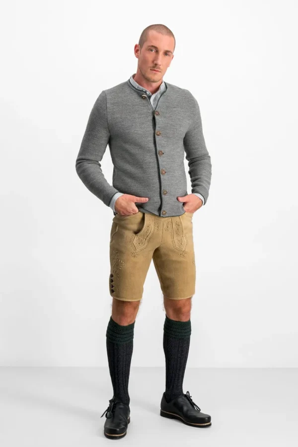 Strick^Gottseidank Herrenstrickjacke Aloisius kiesel