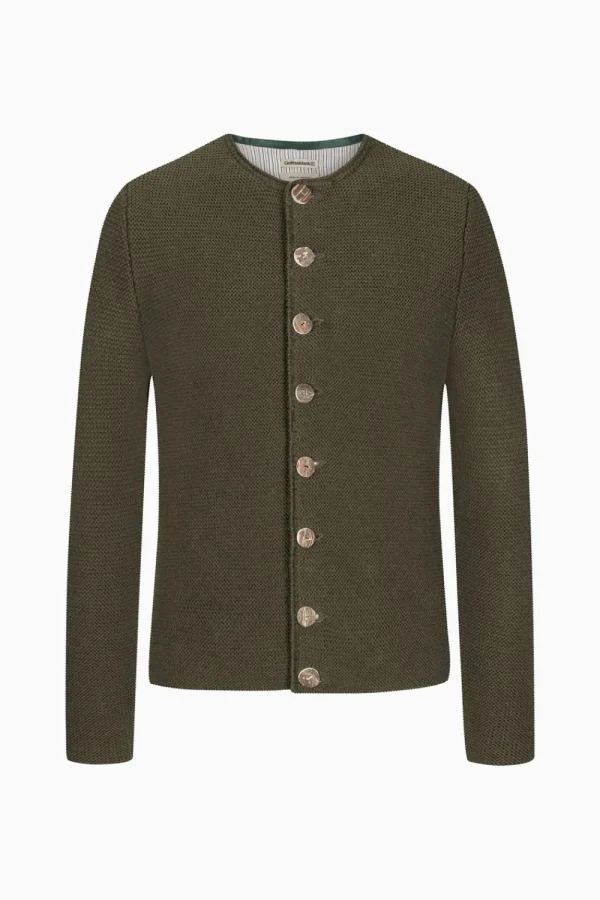 Strick^Gottseidank Herrenstrickjacke Hannes Uni altoliv