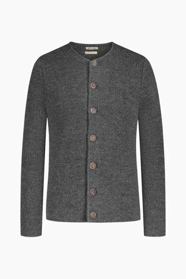 Strick^Gottseidank Herrenstrickjacke Toni Asphalt