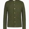 Strick^Gottseidank Herrenstrickjacke Xaver Uni bronzegrün