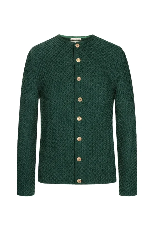 Strick^Gottseidank Herrenstrickjacke Xaver Uni fichte