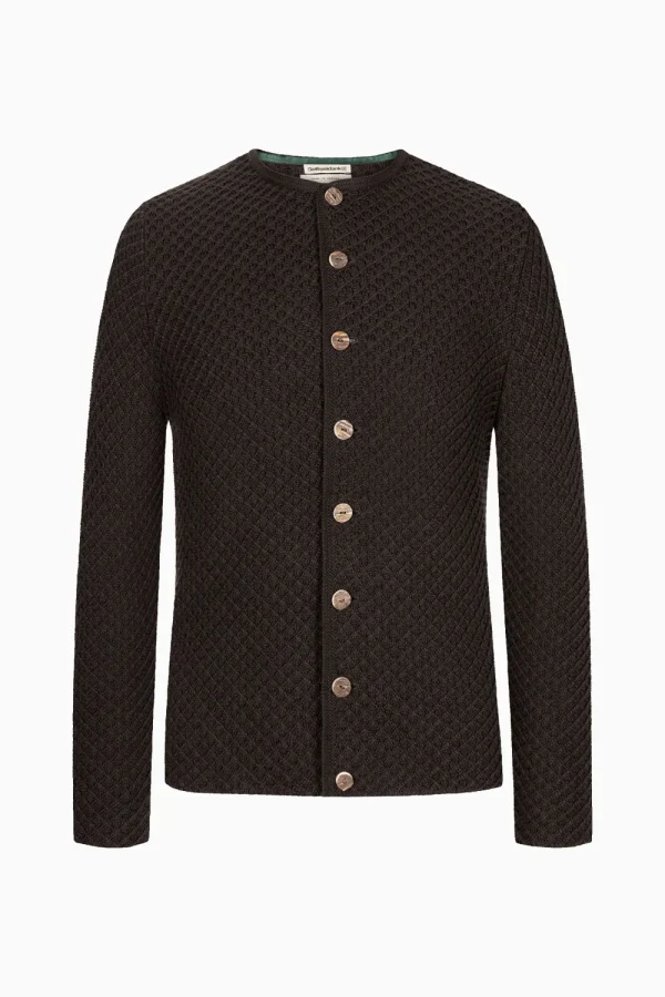 Strick^Gottseidank Herrenstrickjacke Xaver Uni kaffee