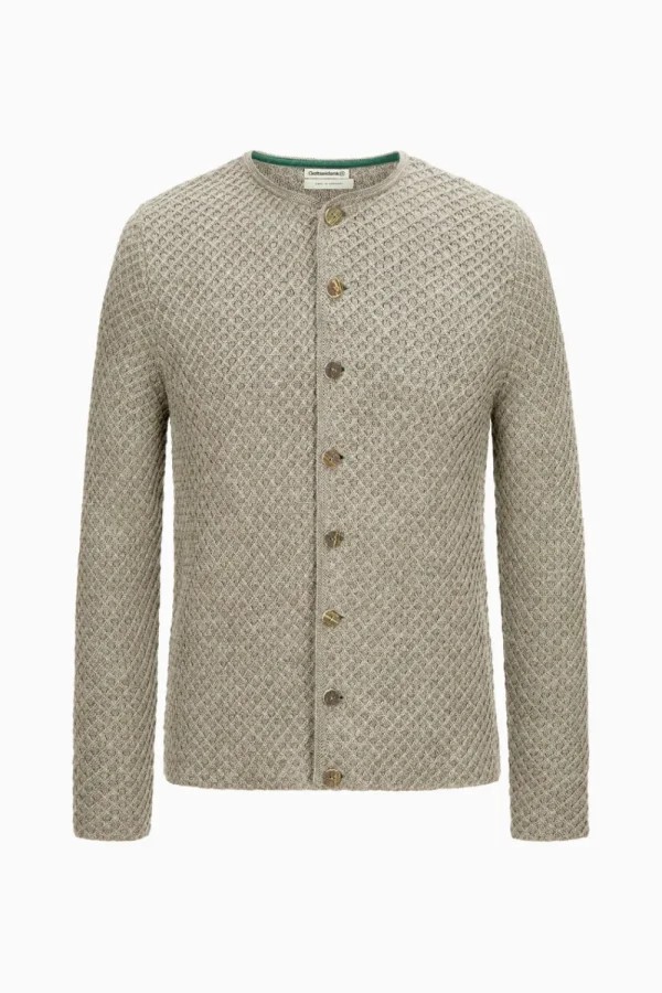 Strick^Gottseidank Herrenstrickjacke Xaver Uni birke