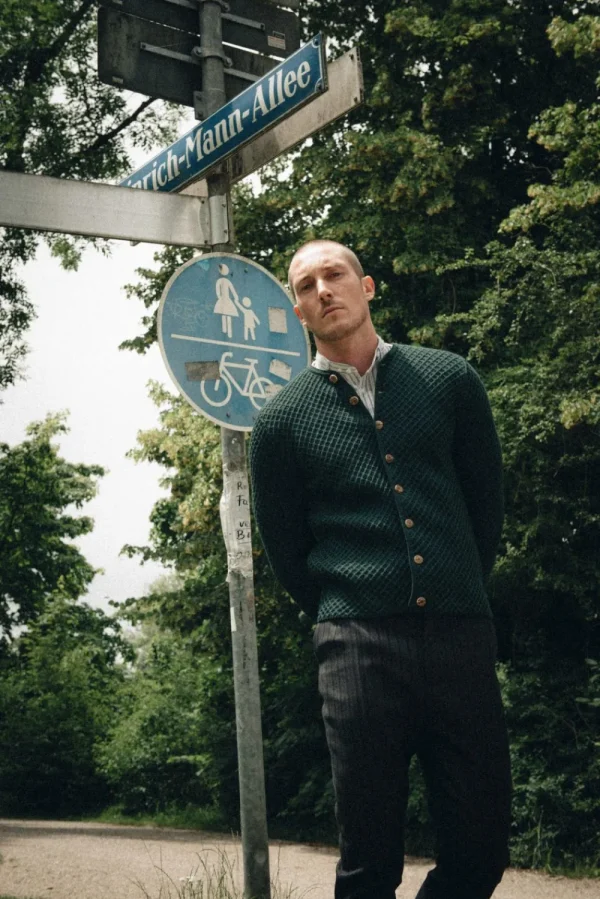 Strick^Gottseidank Herrenstrickjacke Xaver Uni fichte